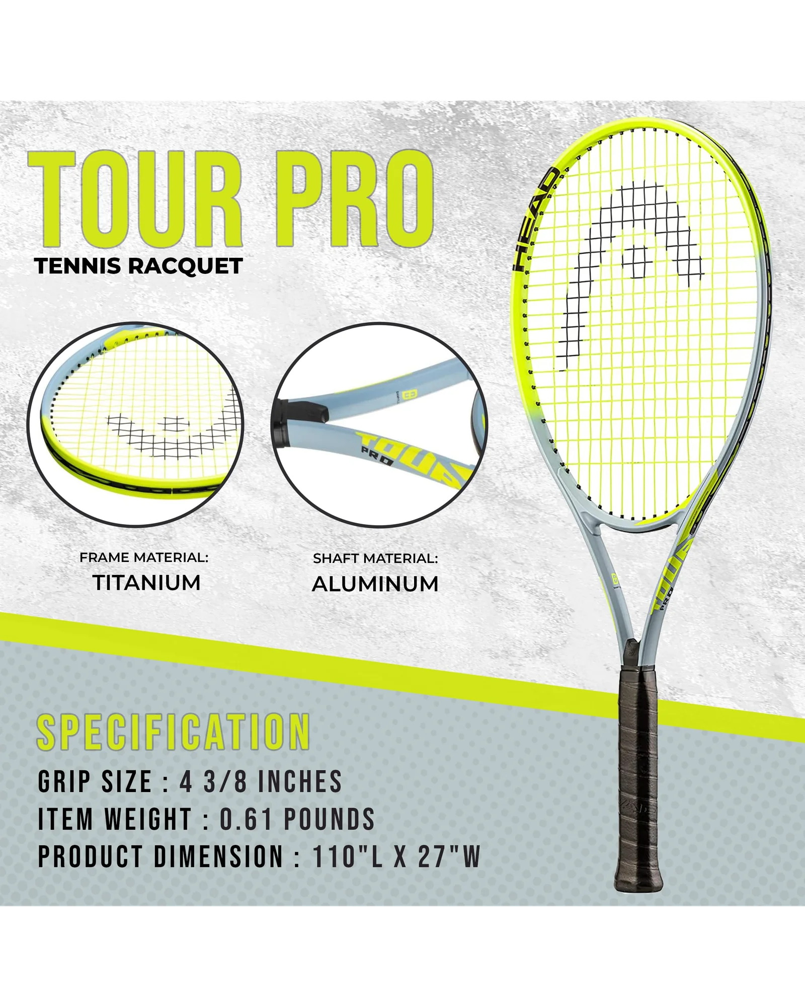 HEAD Tour Pro теннисная ракетка 110 кв.дюйм — 2