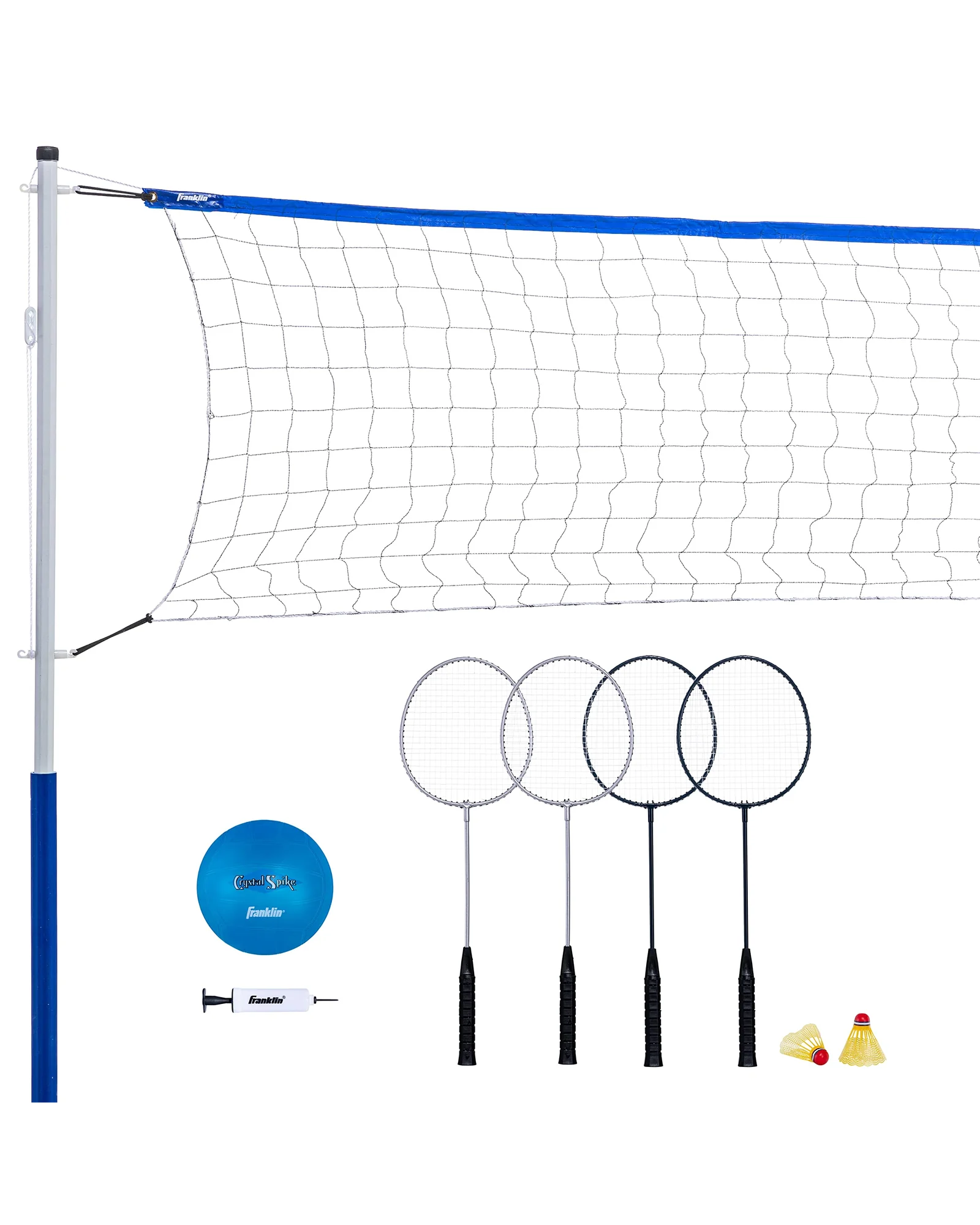 Franklin Sports Volleyball + Badminton Set — 1