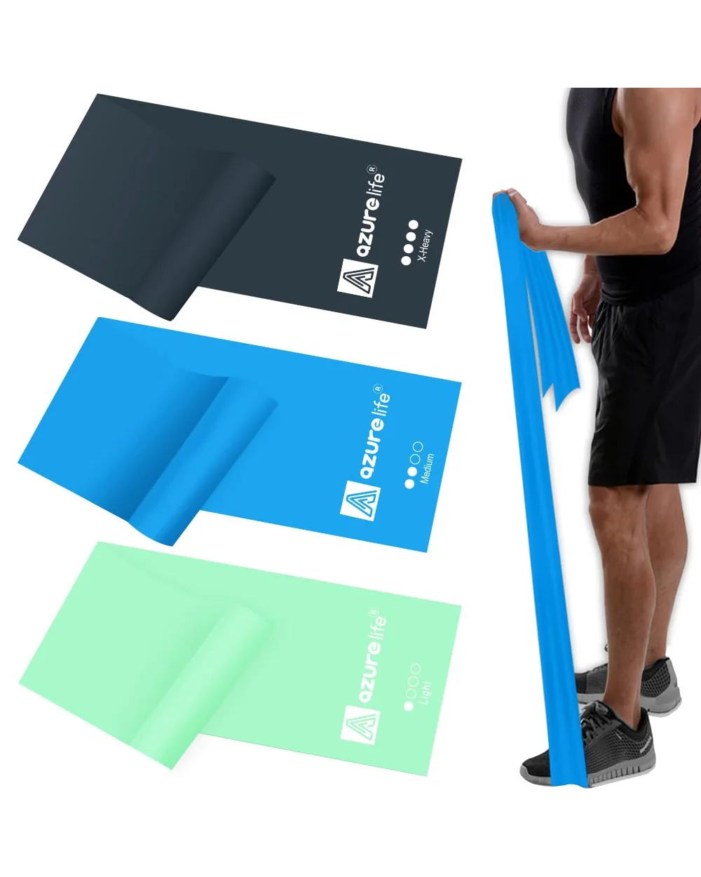 A AZURELIFE Resistance Bands 5ft — 1