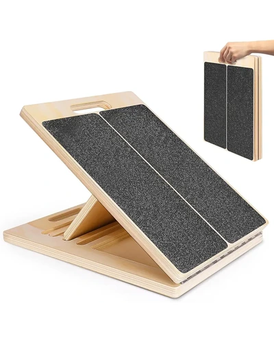 Деревянная доска для растяжки икроножных мышц регулируемая Portable Slant Board