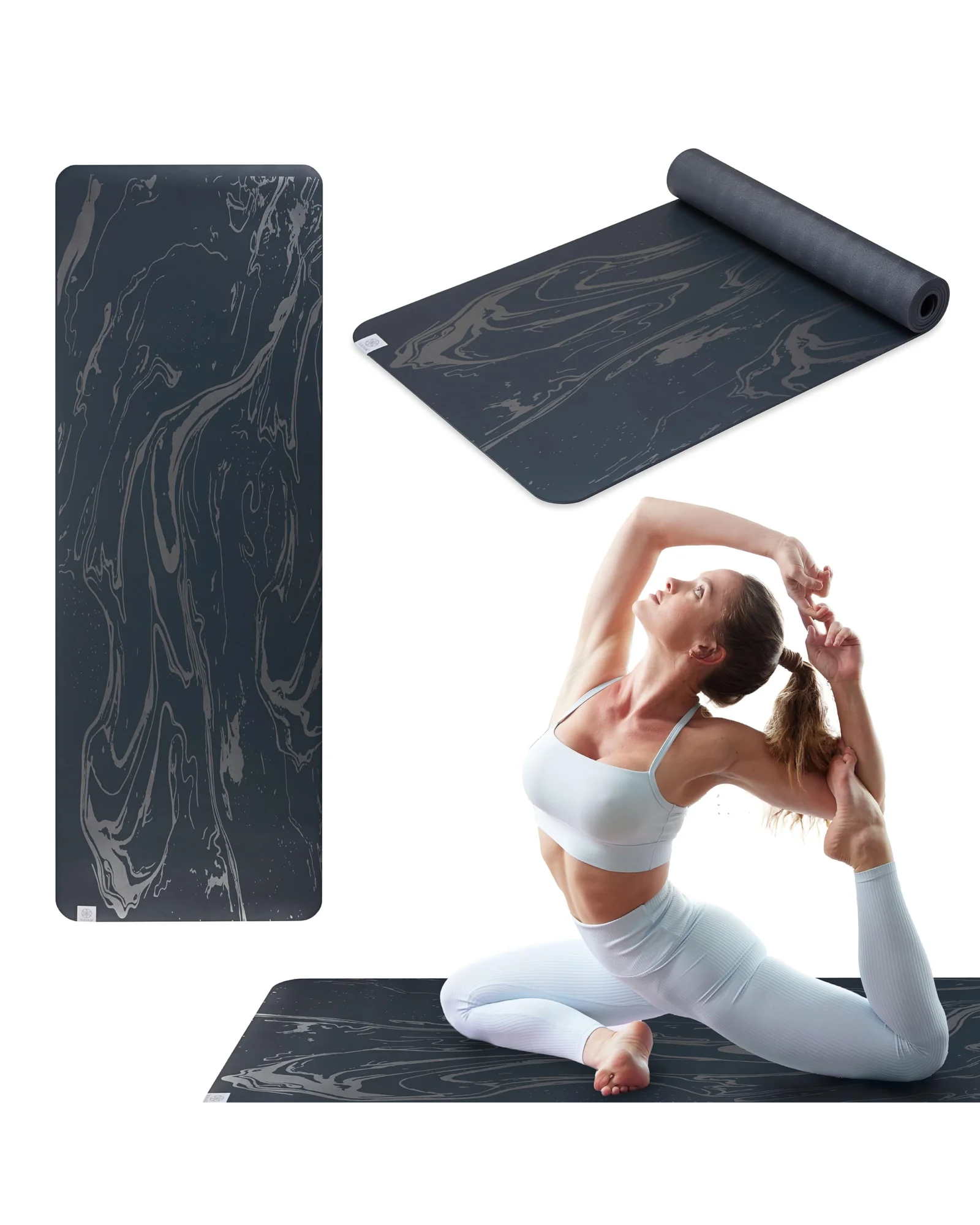 Коврик для йоги Gaiam мраморный 5 мм толщина — 1