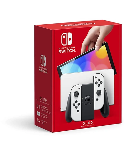 Nintendo Switch OLED с белыми контроллерами