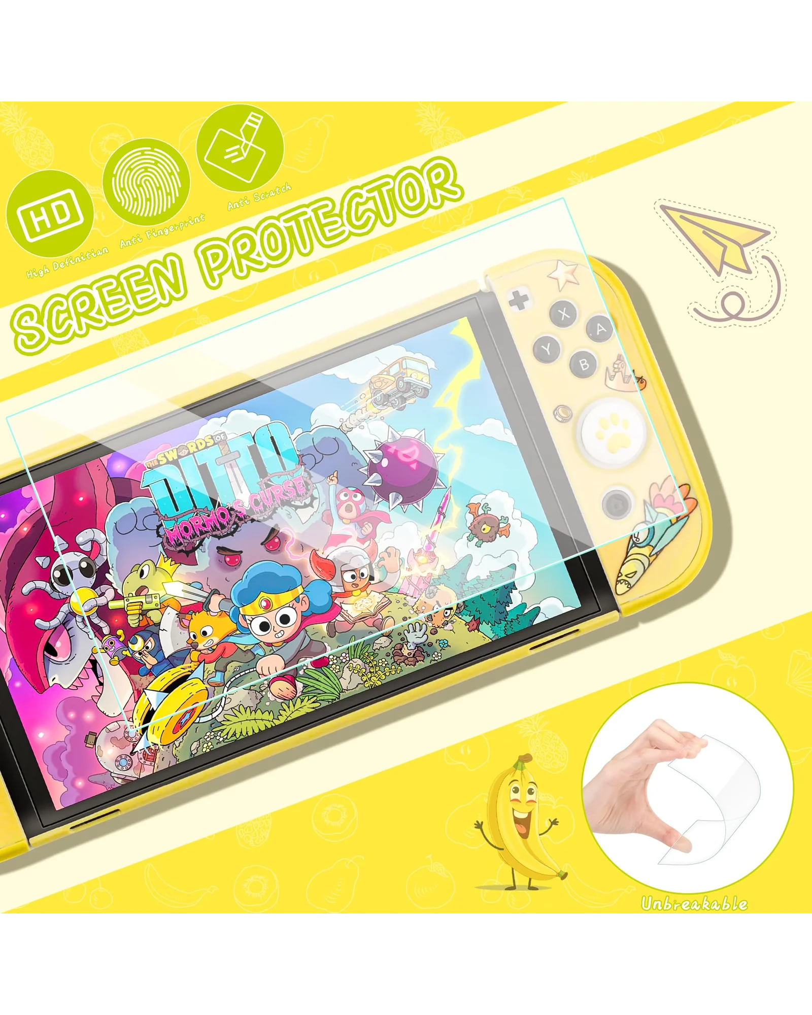 FUNDIARY чехол жёлтый для Nintendo Switch OLED с аксессуарами — 6