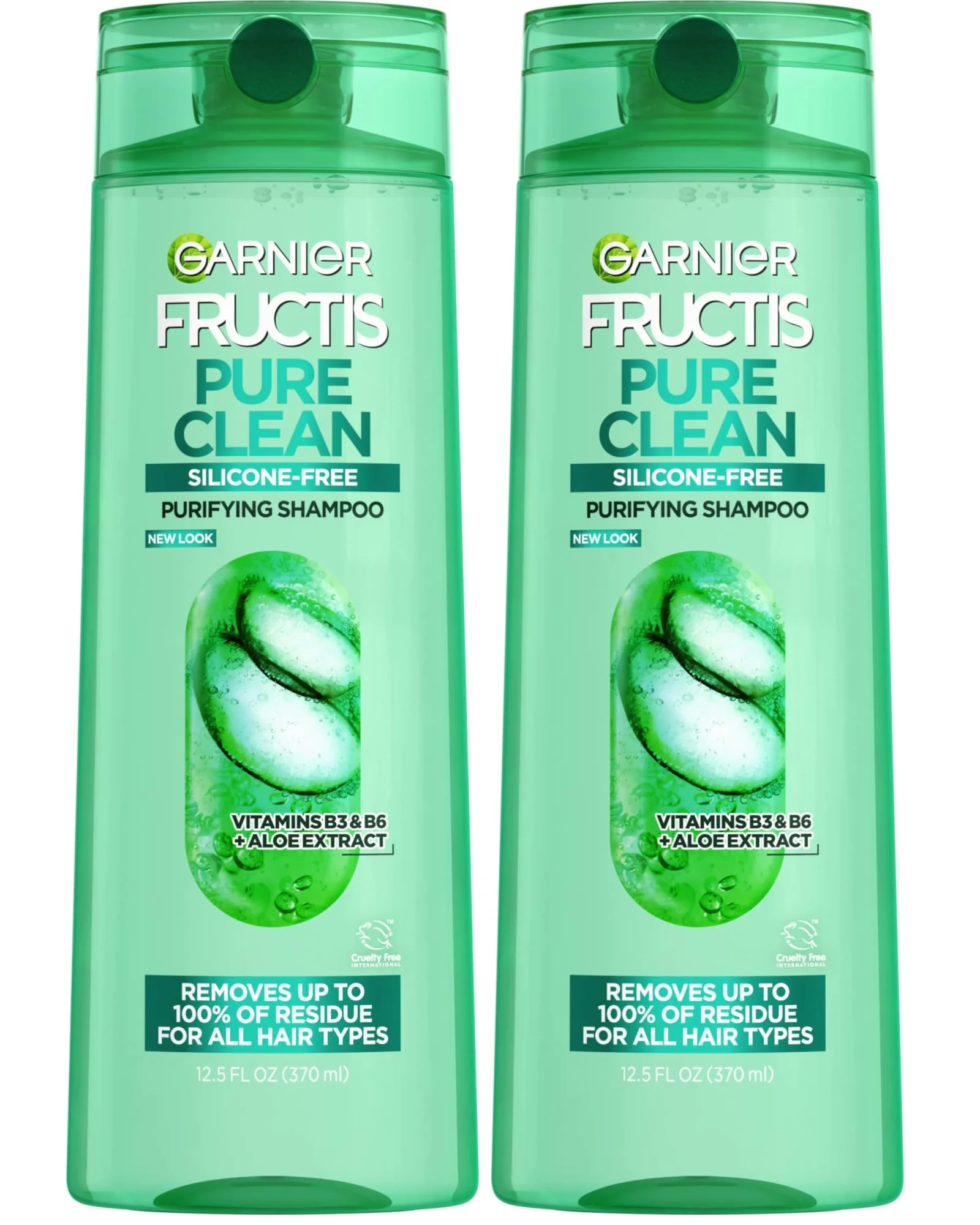 Garnier Fructis Pure Clean очищающий шампунь (упак. 2 шт) — зеленый