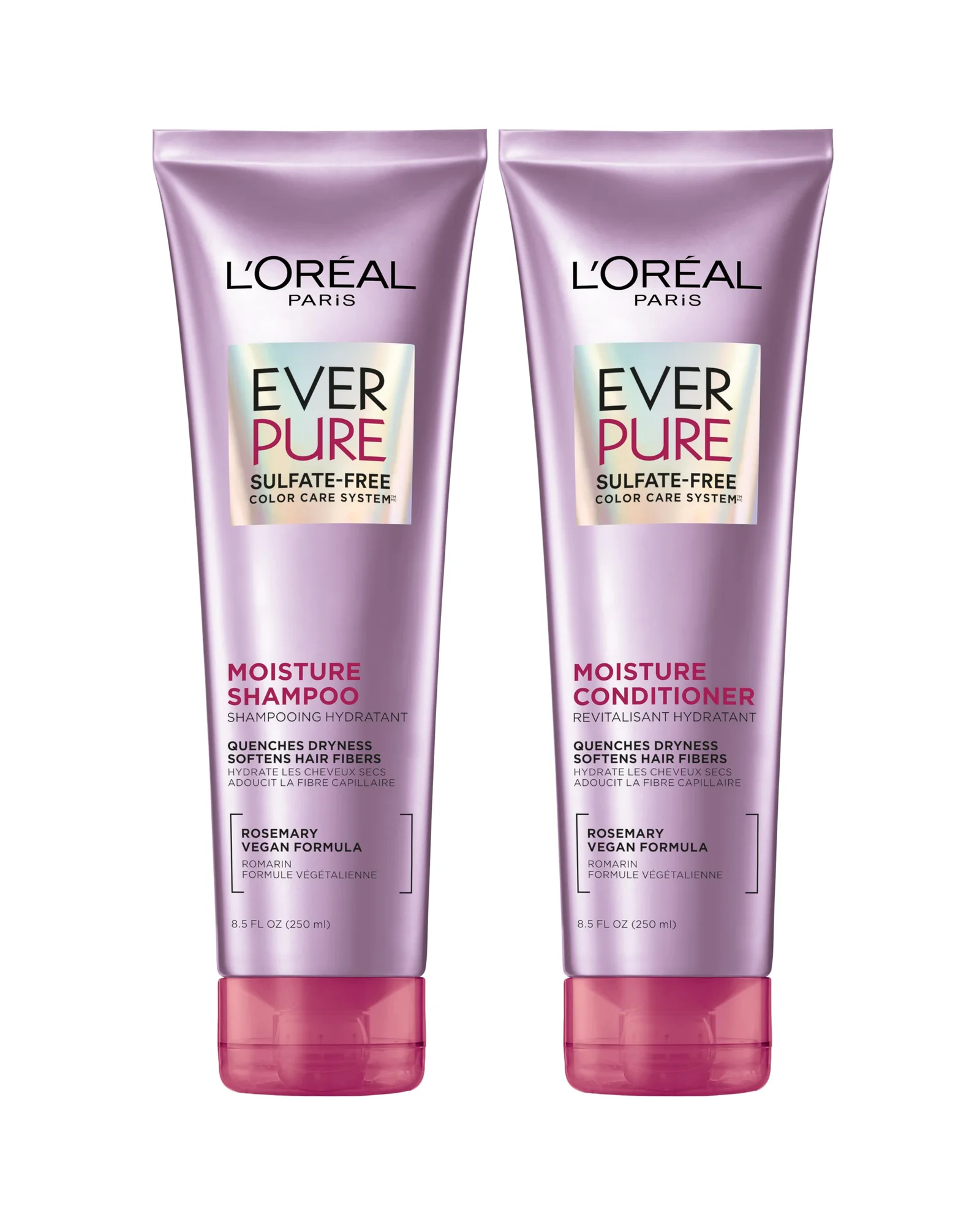 L'Oreal Paris EverPure Moisture набор шампунь и кондиционер — розовый