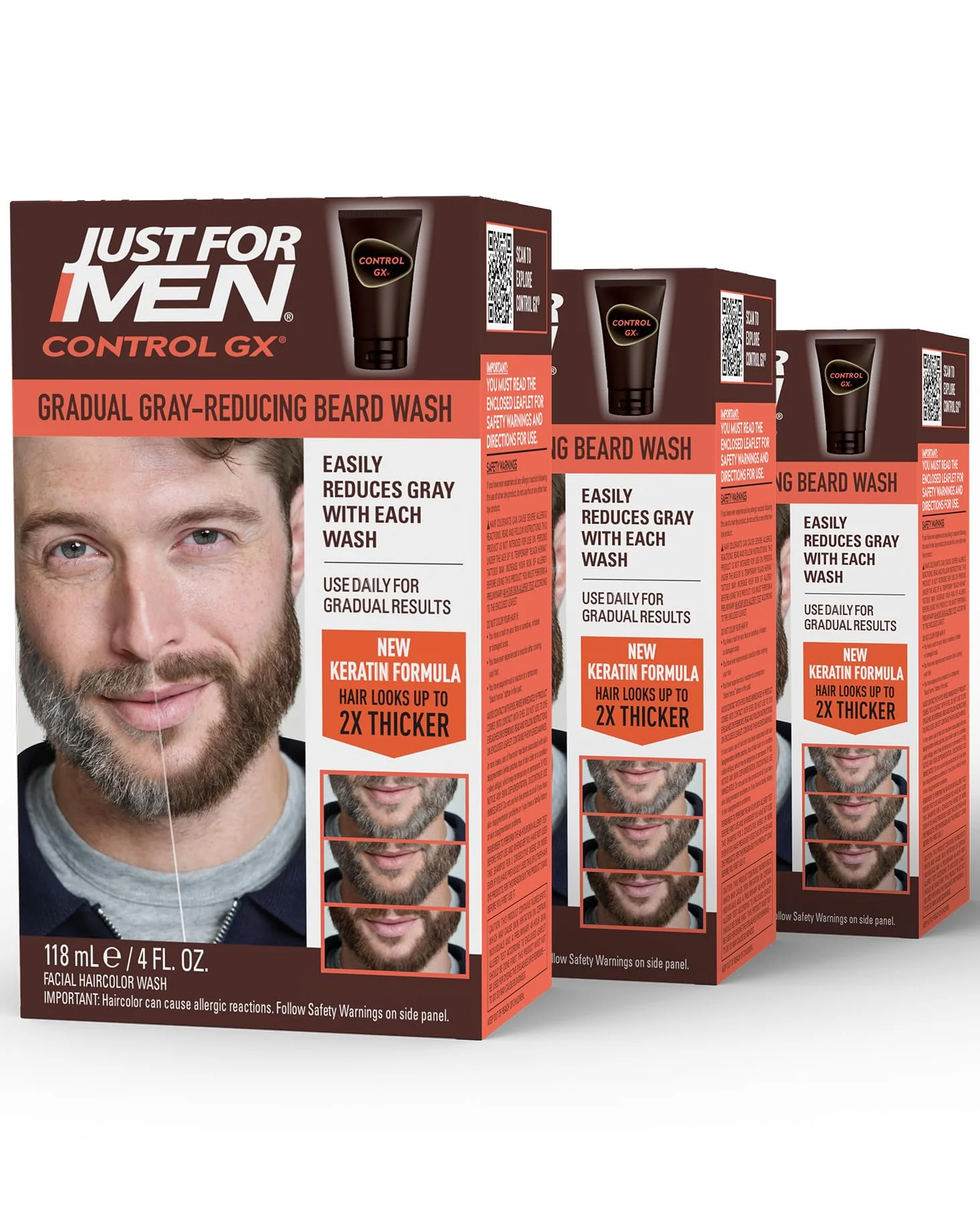 Just for Men Control GX Шампунь для Бороды — коричневый