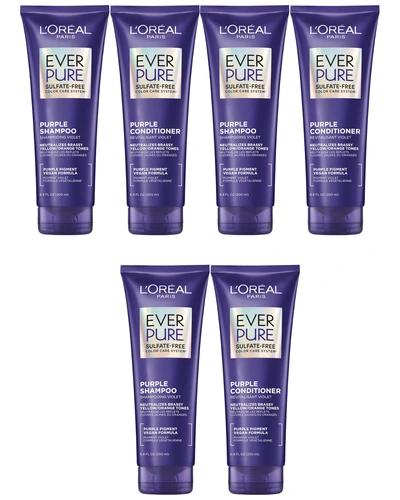 L'Oreal Paris EverPure фиолетовый шампунь 6-pack