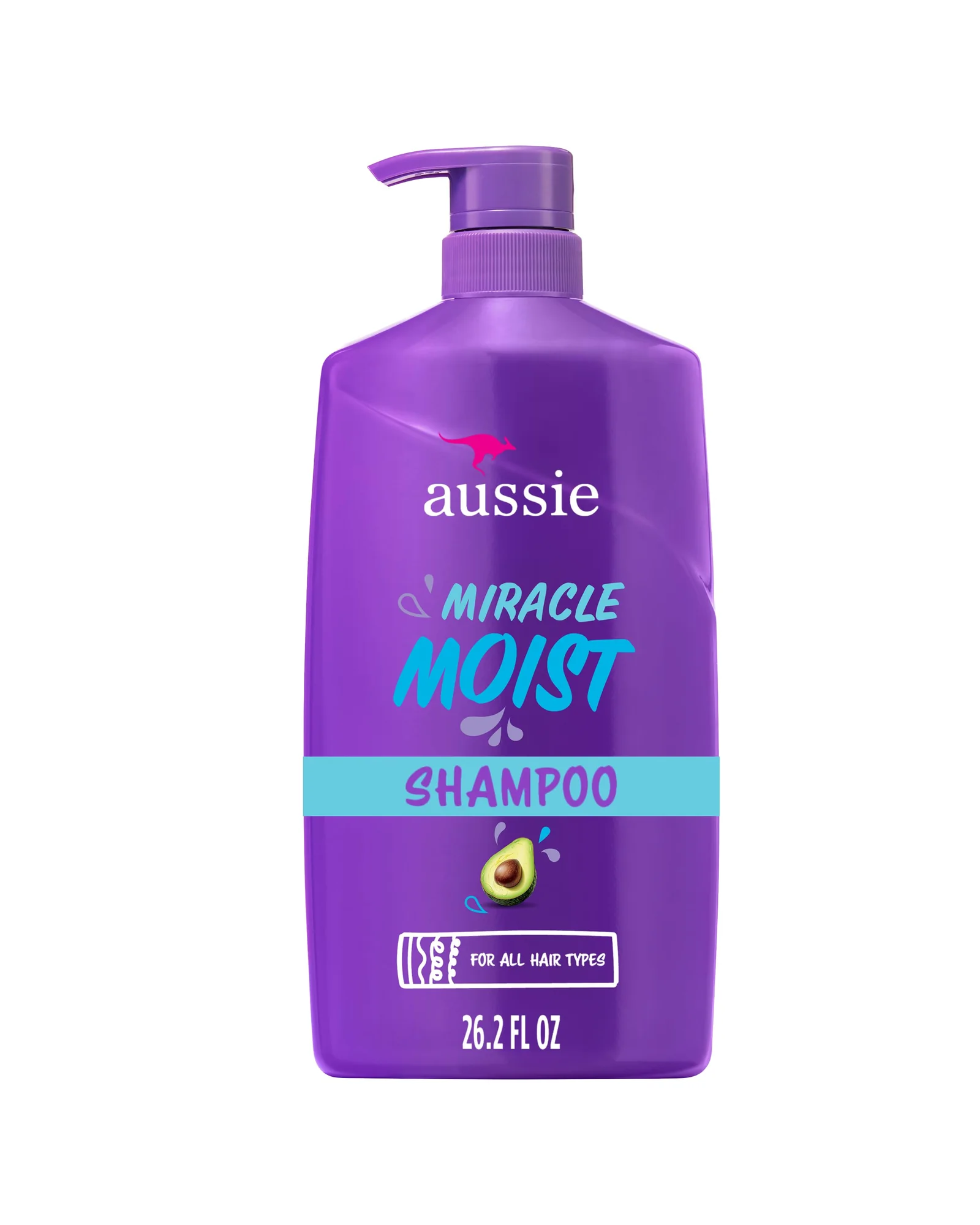 Aussie Miracle Moist Шампунь увлажняющий — фиолетовый