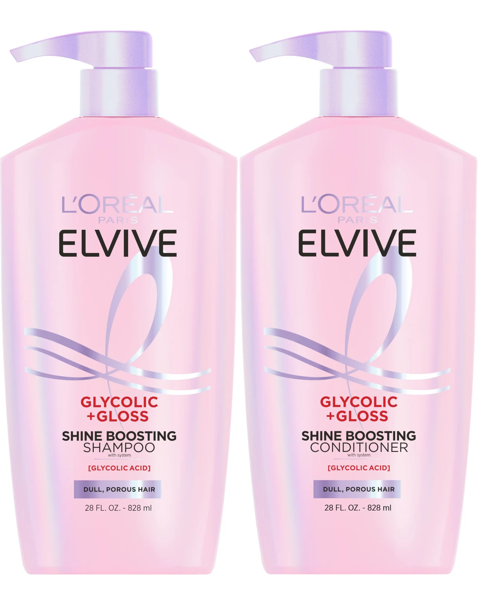 L'Oreal Elvive Glycolic + Gloss набор шампуня и кондиционера — 1