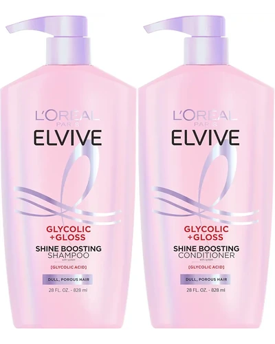 L'Oreal Elvive Glycolic + Gloss набор шампуня и кондиционера