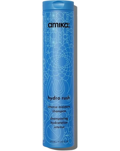 amika Hydro Rush шампунь с гиалуроновой кислотой — голубой