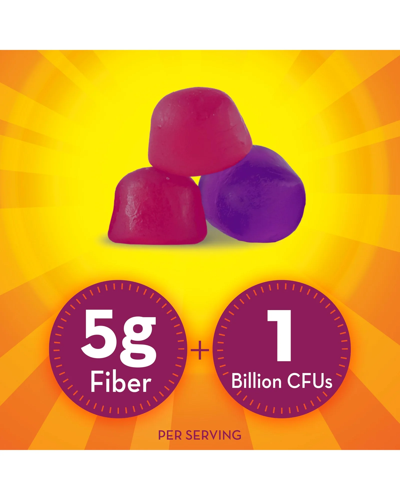 Metamucil Fiber пребиотические жевательные мармеладки, клубника-киви (90 шт) — 3