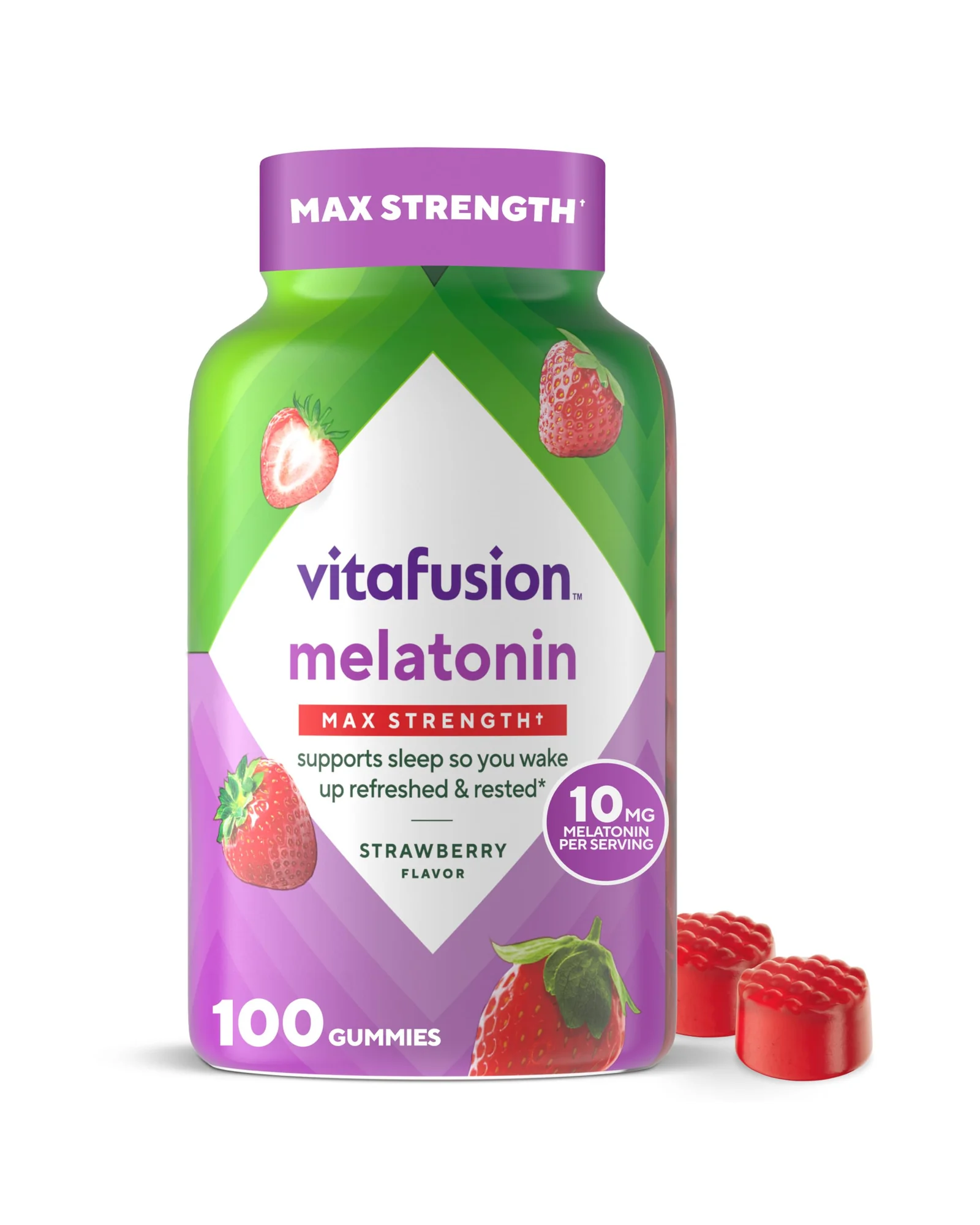 Vitafusion Melatonin 10mg жевательные витамины 100шт — мульти