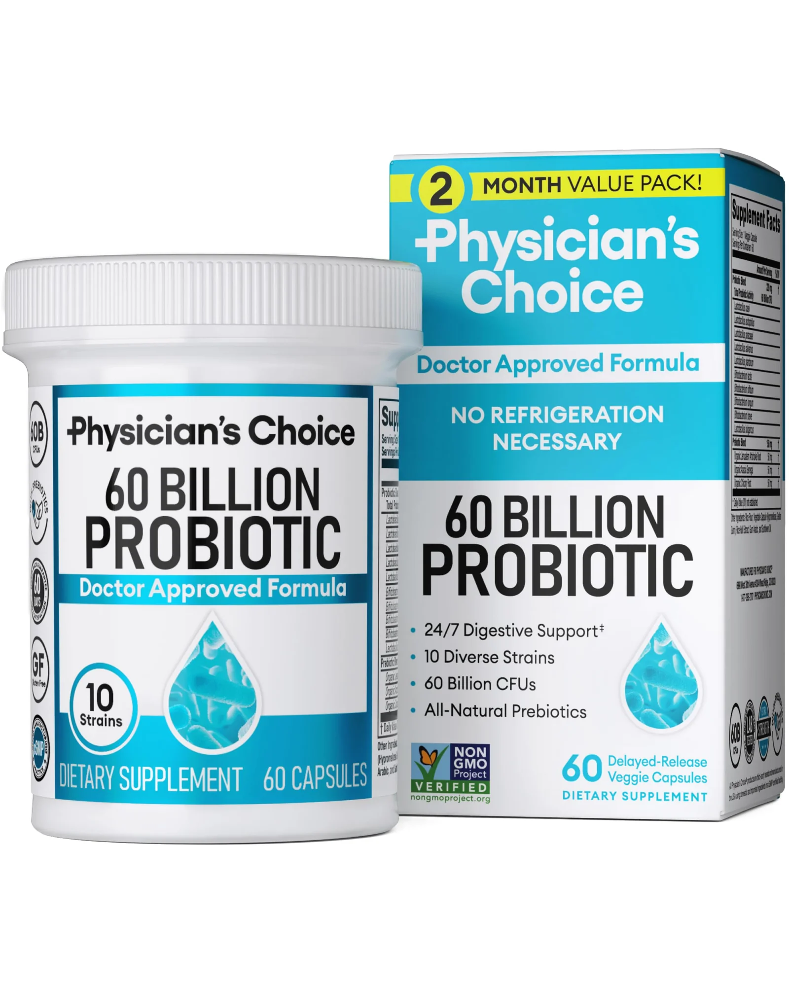 Physician's Choice Пробиотик 60 млрд КОЕ — мульти