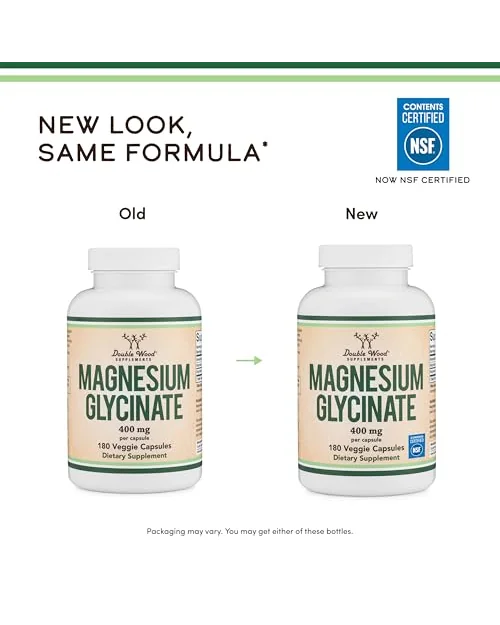 Double Wood Magnesium Glycinate 400 мг, 180 капсул — 3
