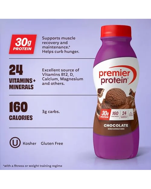 Premier Protein протеиновый коктейль со вкусом шоколада, 30 г белка, 12 шт. — 3