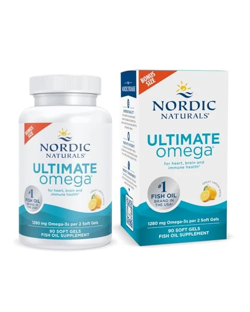 Nordic Naturals Ultimate Omega, вкус лимона, 90 капсул, 1280 мг омега-3 — 1