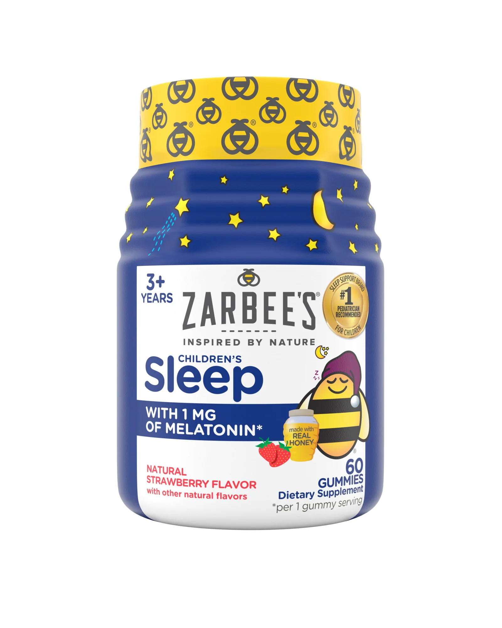 Zarbee's Kids Sleep — мармеладки с мелатонином 1 мг, клубника — 1
