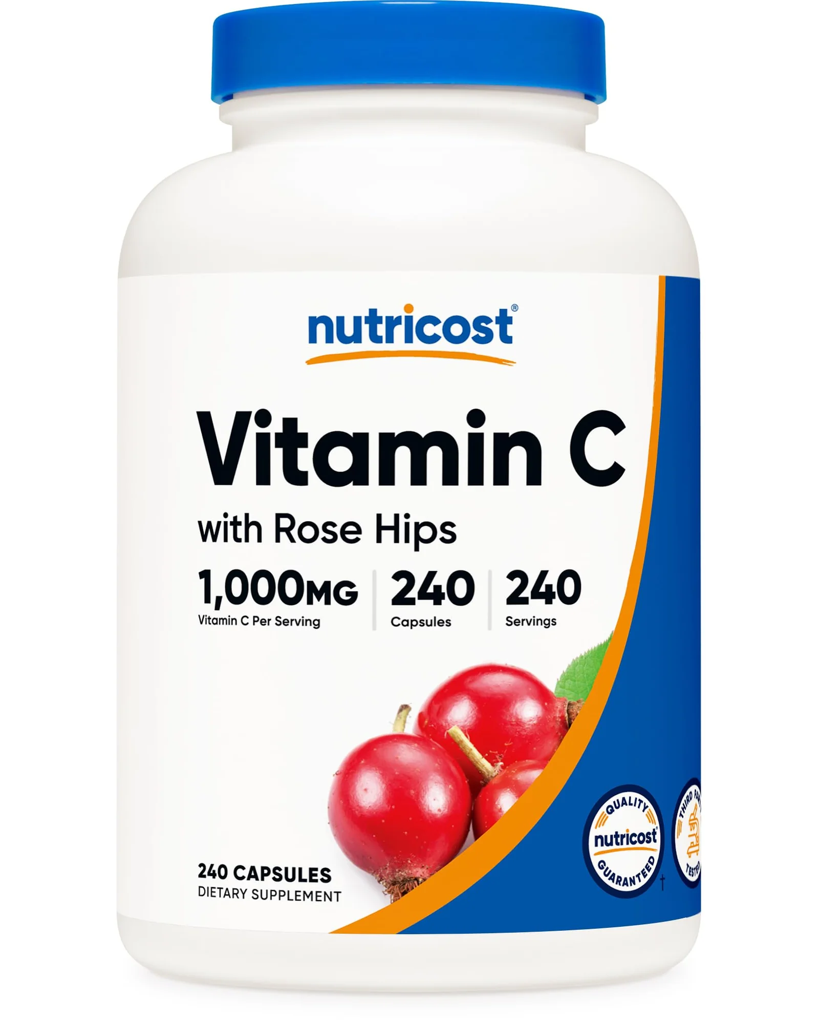 Витамин C с шиповником Nutricost 1025 мг, 240 капсул — 1