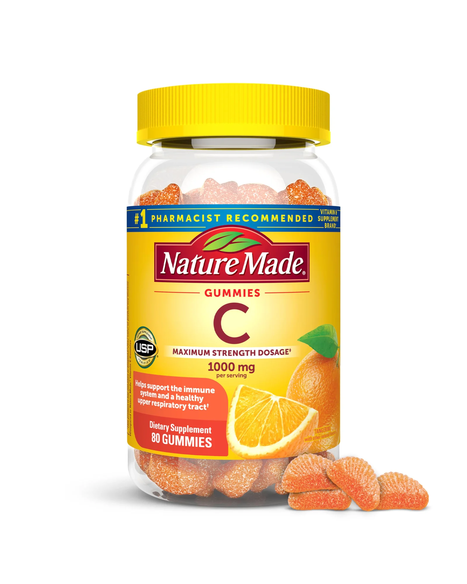 Nature Made — витамин C 1000 мг, жевательные пастилки, 80 шт — 1