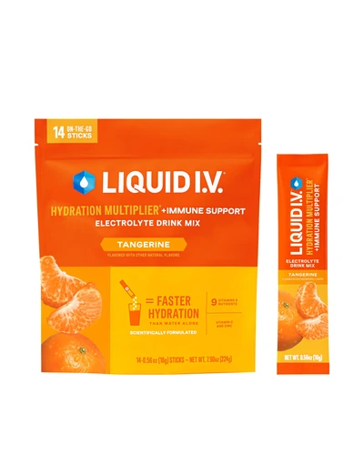 Liquid I.V. Hydration Multiplier + Immune Support — электролитный напиток, мандарин, 14 порций