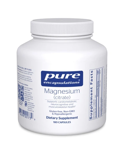 Pure Encapsulations Магний цитрат, 180 капсул — белый