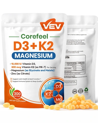 VEV Corefeel витамин D3 K2 с магнием и цинком, 300 капсул