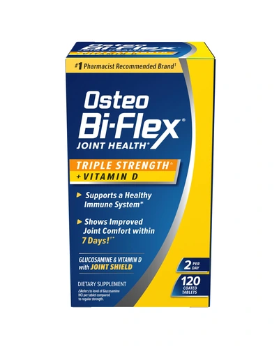 Osteo Bi-Flex Triple Strength с витамином D для суставов, 120 таблеток — синий
