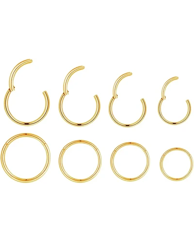 HQLA кольца 18G из хирургической стали, 4 пары