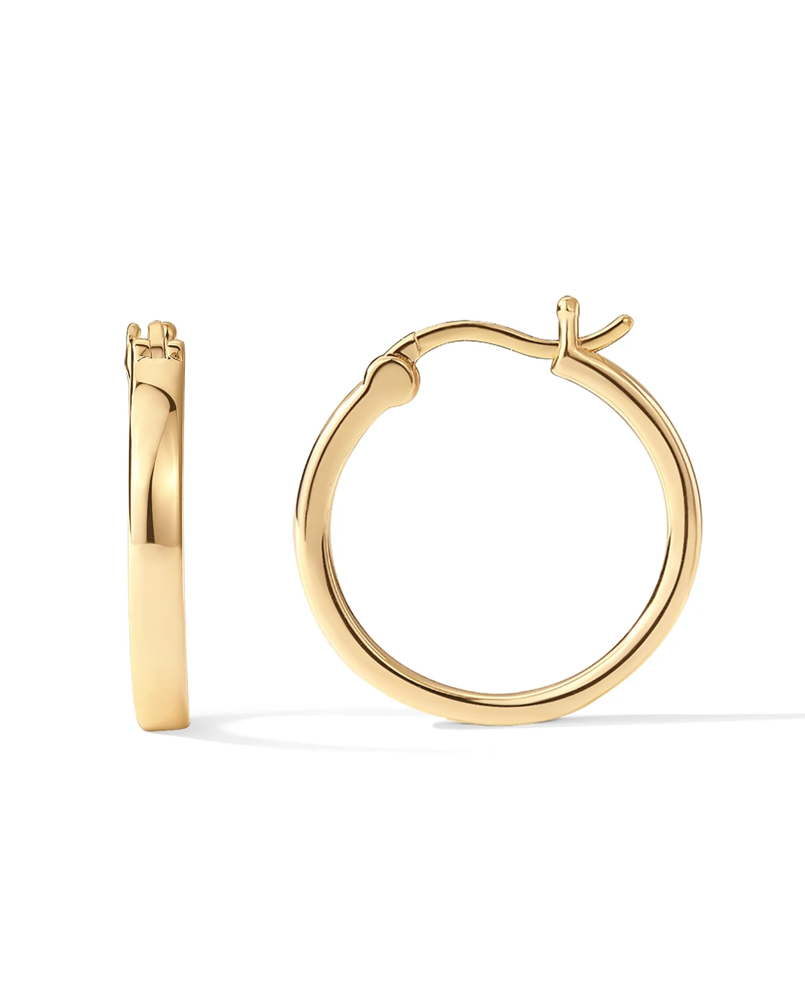PAVOI Серьги-кольца с позолотой 14K, 20мм — золотистый