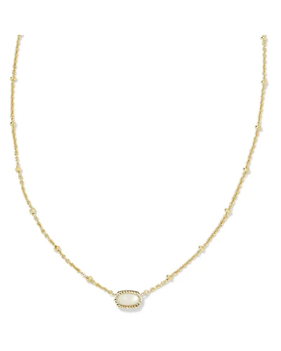 Kendra Scott Mini Elisa позолоченный кулон с натуральным перламутром