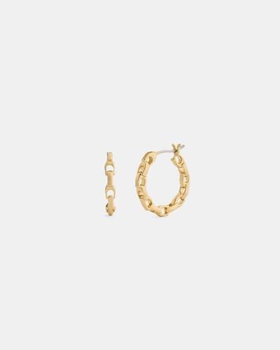 Серьги-кольца Coach Linked C
