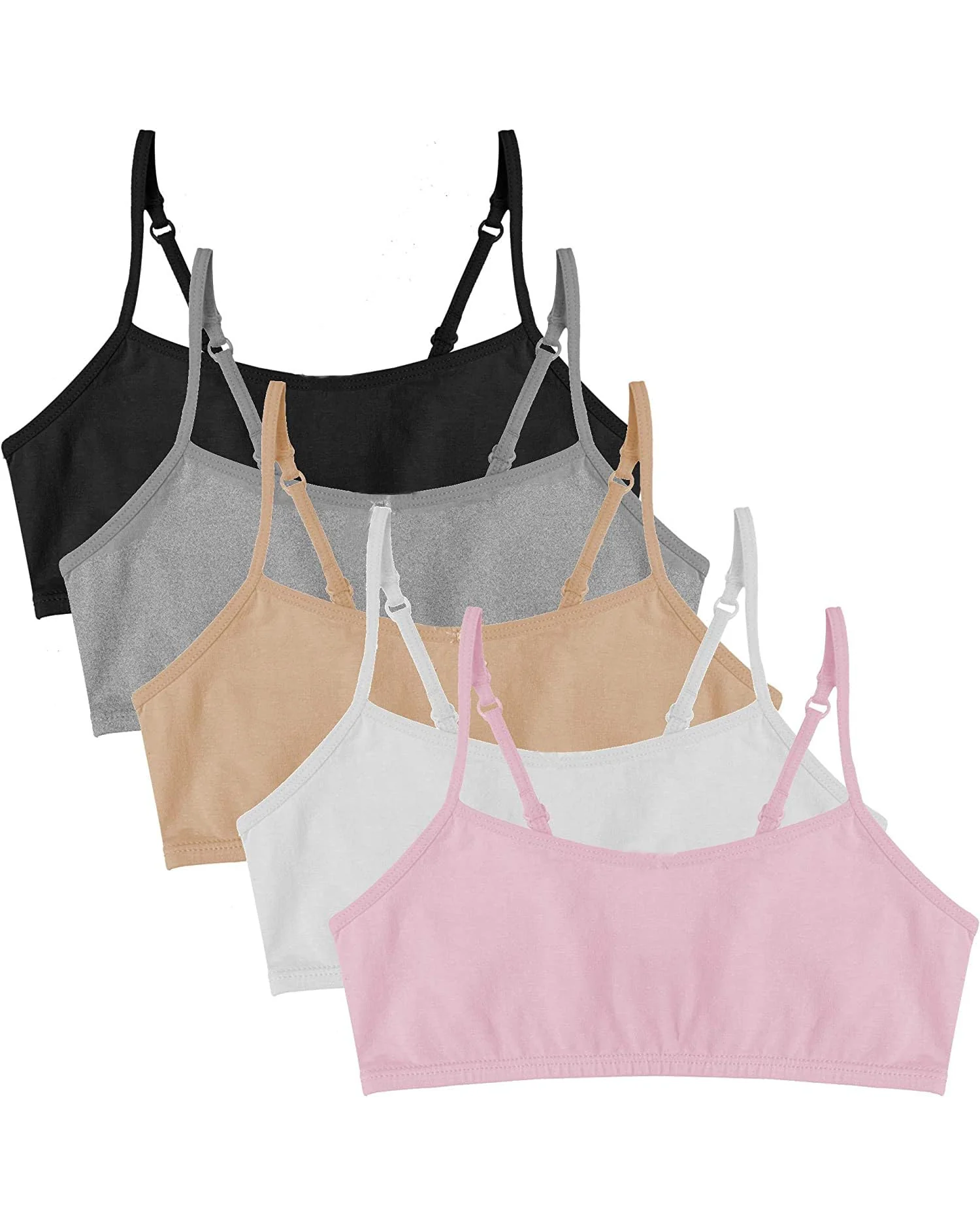 Popular Cotton спортивный комплект бюстгальтерей для девочек хлопок 5 шт — 1