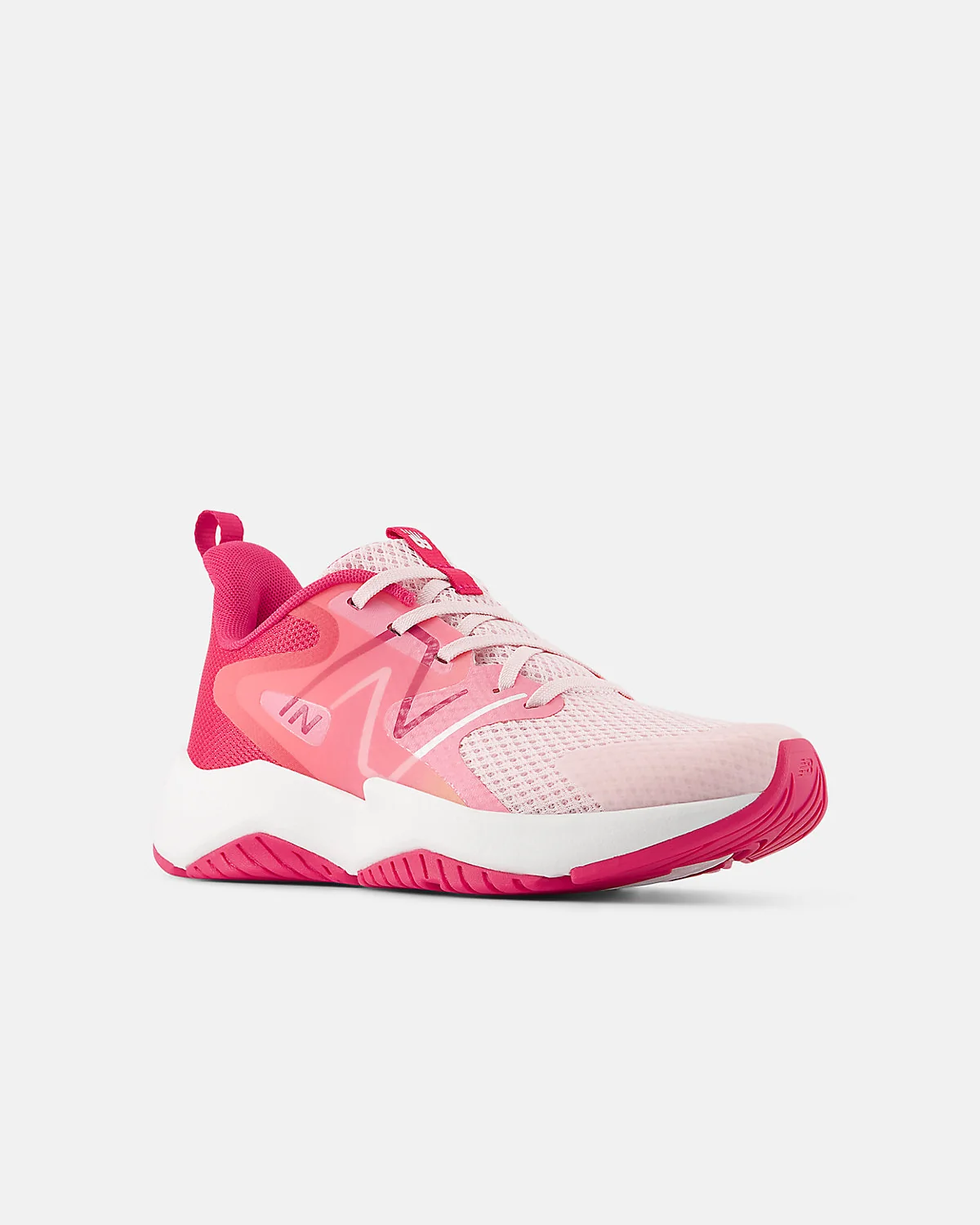 Кроссовки New Balance Rave Run v2 чёрный с белым и белыми шнурками, фронтальный вид