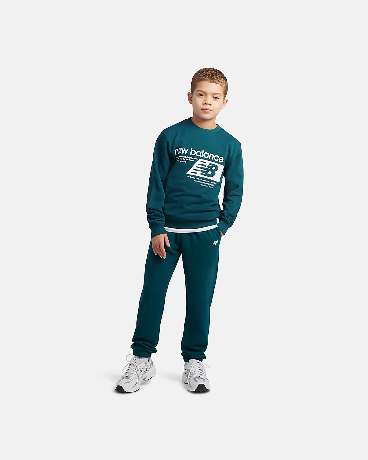 Джоггеры для мальчиков New Balance French Terry с логотипом — 3