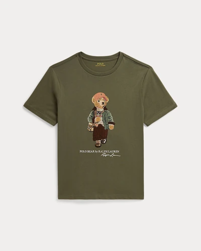 Футболка с принтом Polo Bear из хлопкового трикотажа