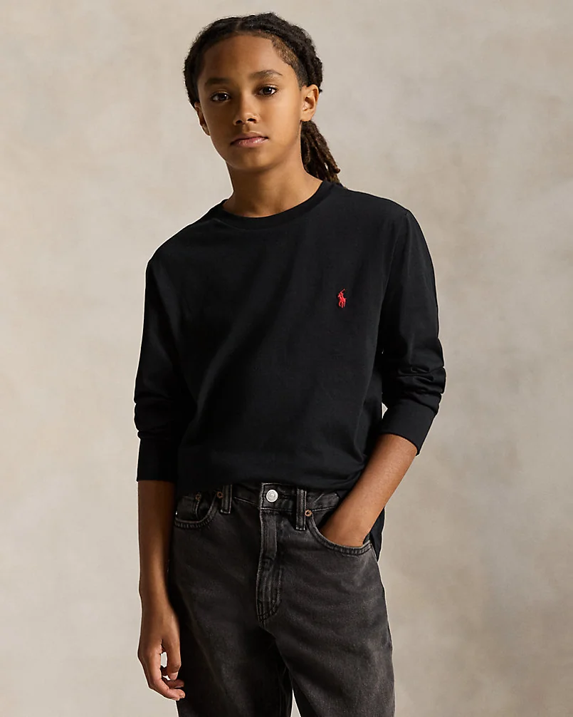 Футболка Ralph Lauren с длинным рукавом из хлопкового джерси — 1