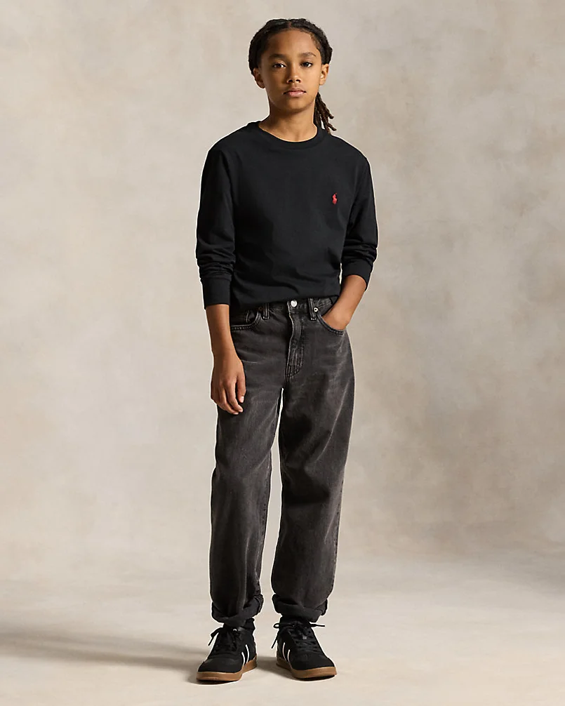 Футболка Ralph Lauren с длинным рукавом из хлопкового джерси — 4