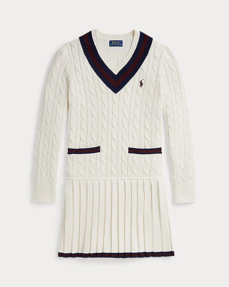 Платье-свитер Ralph Lauren в стиле крикет с косами — 1