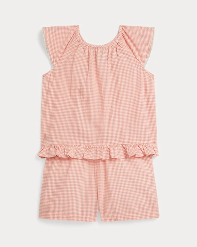 Комплект топ и шорты Ralph Lauren в клетку гингем