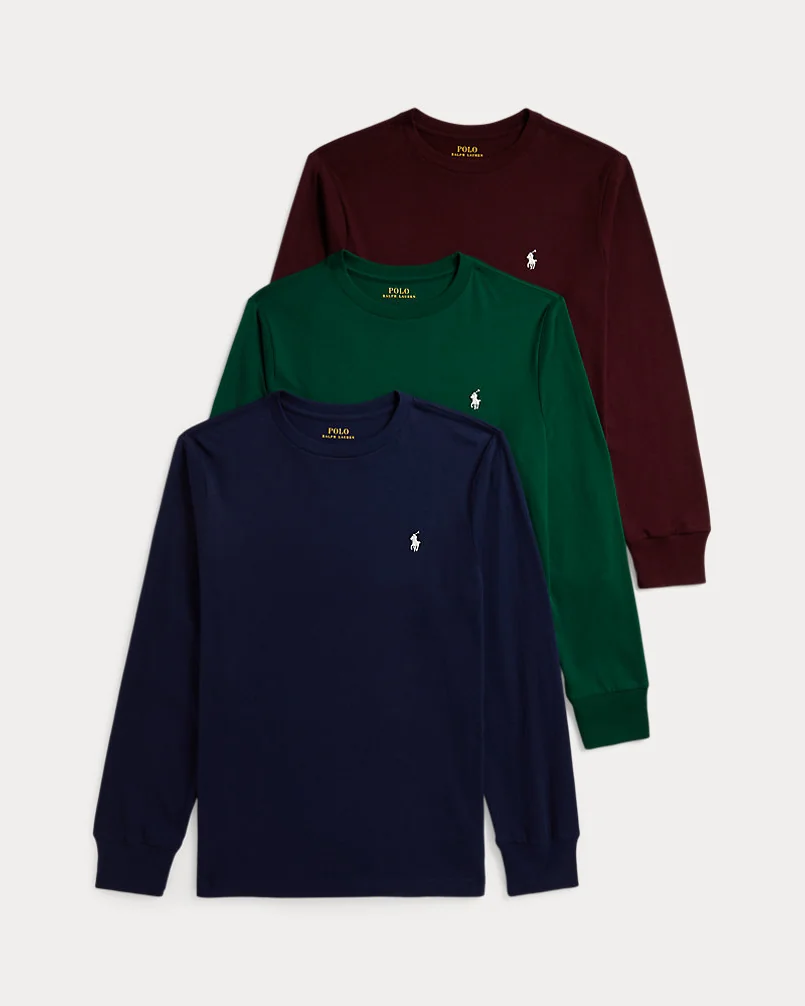 Комплект футболок Ralph Lauren с длинным рукавом, 3 шт — 2