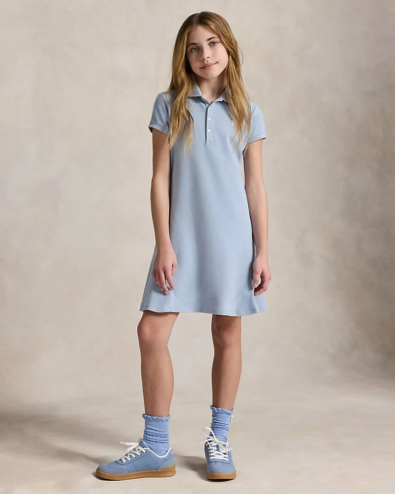 Платье-поло Ralph Lauren из хлопкового пике со стрейчем — 1