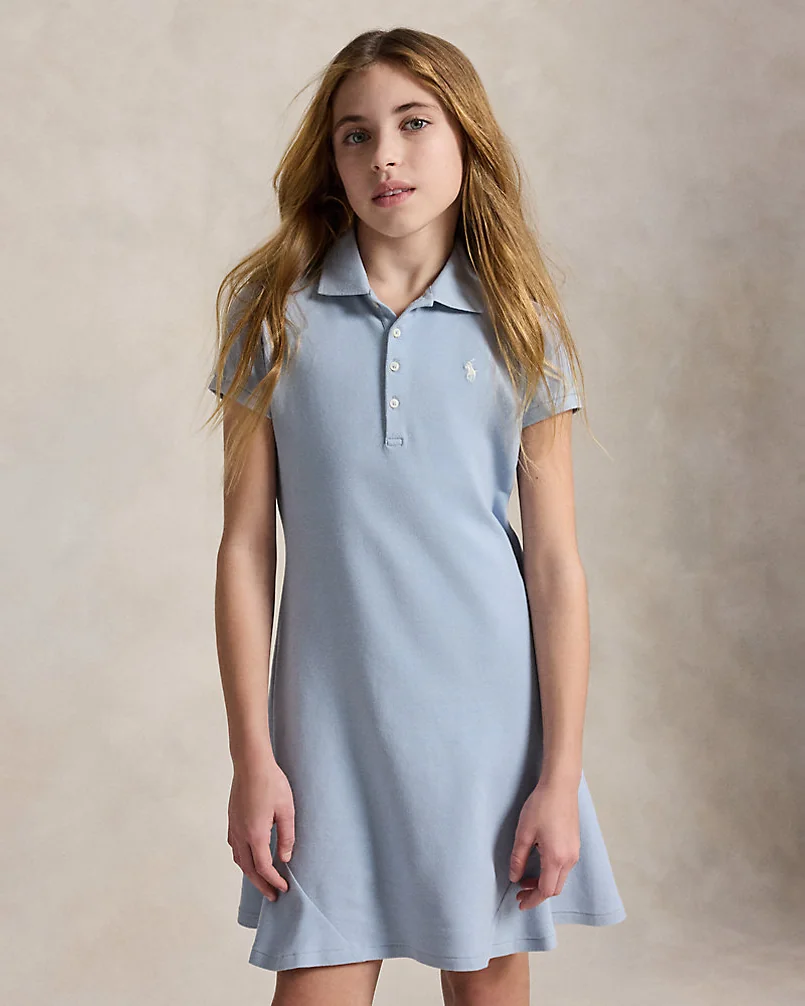 Платье-поло Ralph Lauren из хлопкового пике со стрейчем — 4