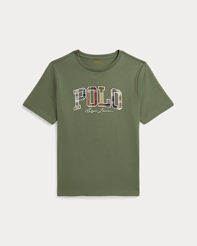 Хлопковая футболка с аппликацией Polo мадрас