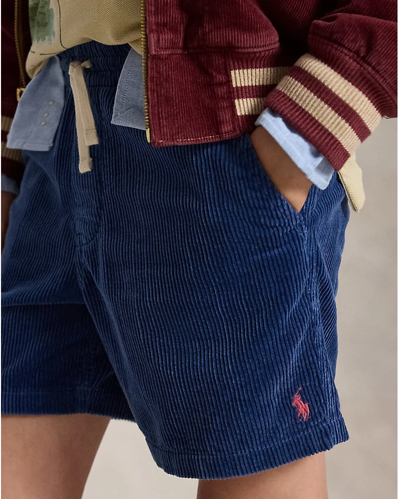 Вельветовые шорты Polo Prepster на резинке — 5