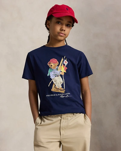 Хлопковая футболка с Polo Bear