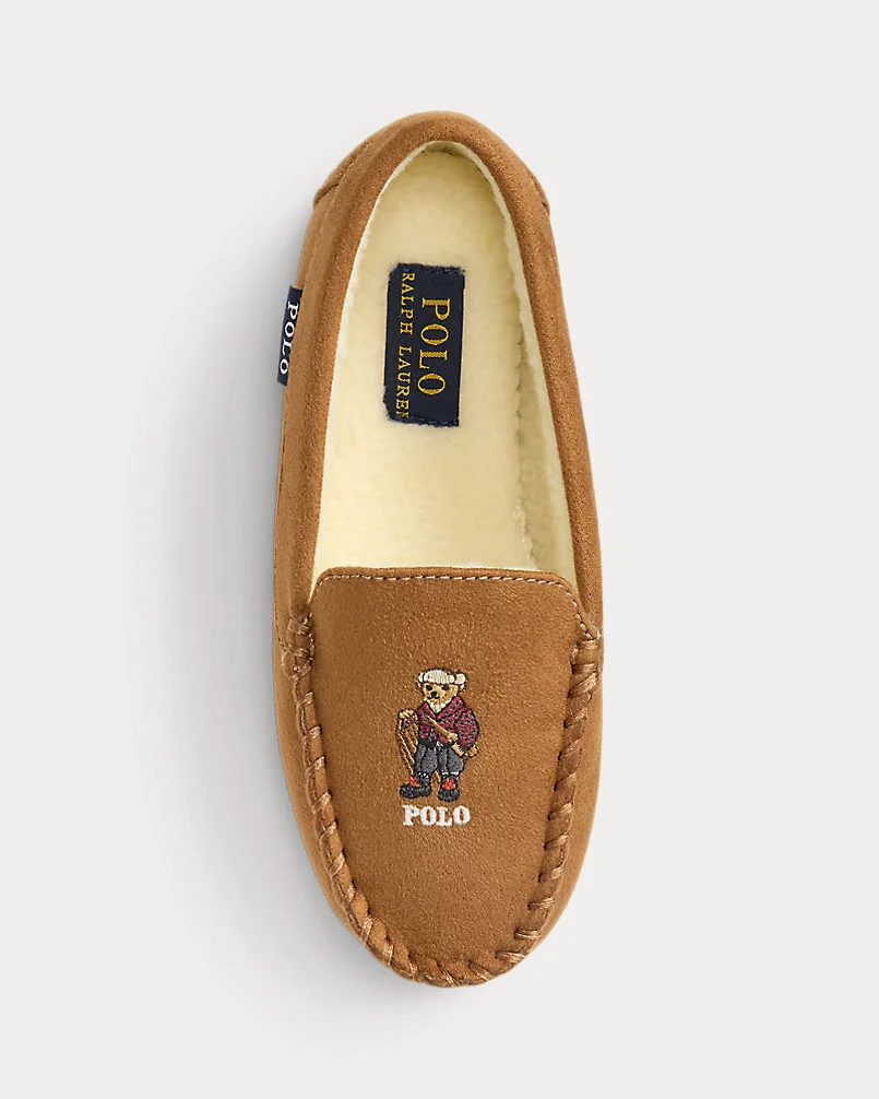 Тапочки с медведем Polo из искусственной овчины — 4