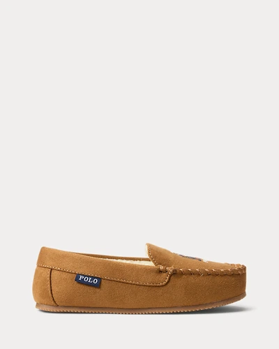 Тапочки с медведем Polo из искусственной овчины