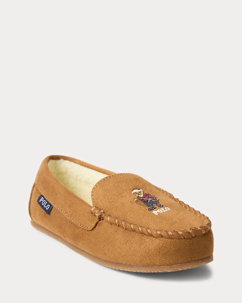 Тапочки с медведем Polo из искусственной овчины — 2