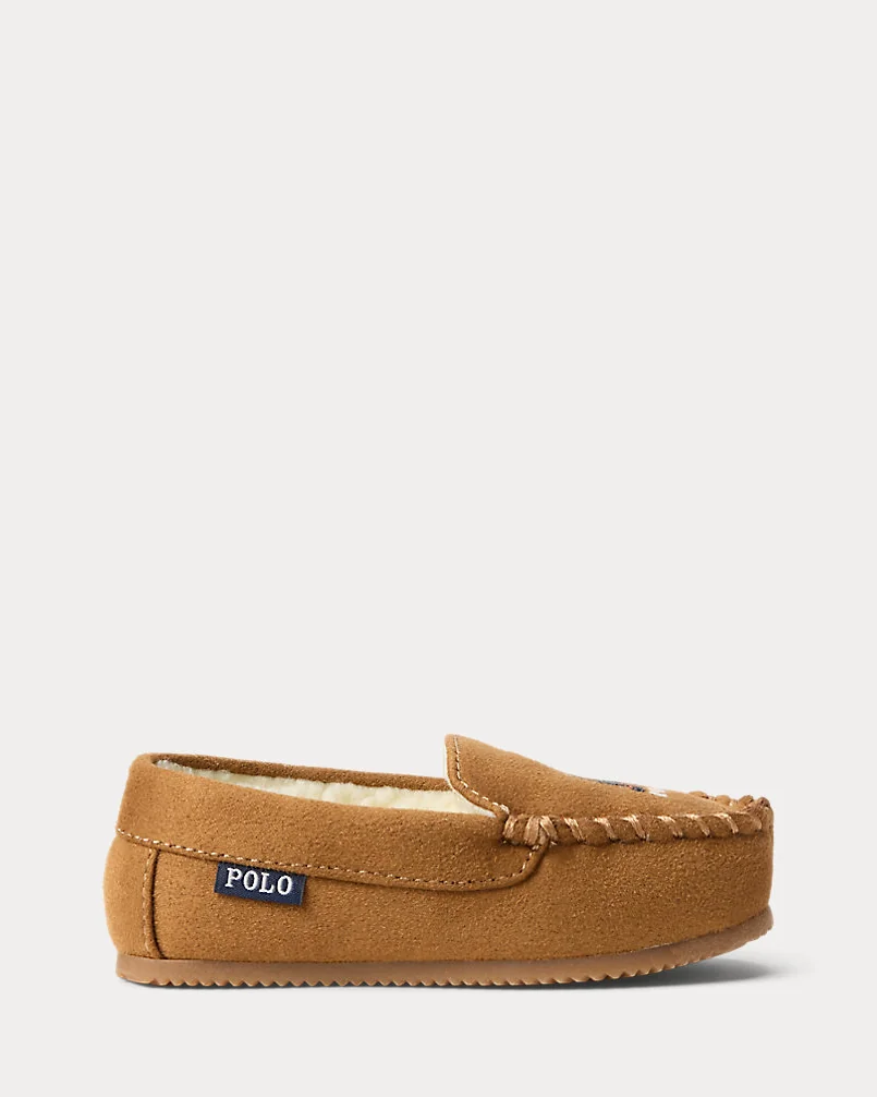 Тапочки с медведем Polo из искусственной овчины — 1